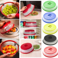 Kitchen Splatter Guard Lid Plastic Microwave Food Cover Collapsible